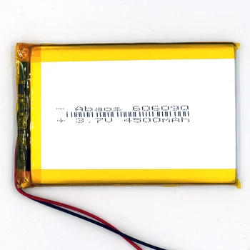 3,7 V 4500mAh 606090 Li-polymérová Nabíjateľná Batéria lítium Li-Po ion pre MP3, MP4 KTV rodiny mikrofón s GPS