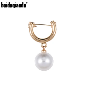 Baiduqiandu Nový Štýl Anti-glare Brošňa Výstrihu Jednoduché Perla Malých Pin Elegantné Pevné Oblečenie Pin Príslušenstvo Žena