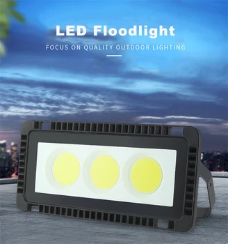 Flood Light LED Projektor Floodlight 220V Nepremokavé Reflektor 50W 100W 200W Vonkajšie Osvetlenie pre Záhradu, Garáž Wall Street