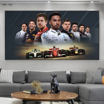 Najobľúbenejšie Formula 1 Pretekárov Plátno na Maľovanie Formula 1 Racing Boh Plagáty a Tlačí na Steny Umenie Fotografie Chlapec Miestnosti Dekorácie