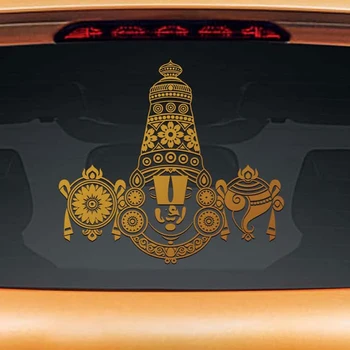 Tirupati Balaji Hinduizmus Symble Om Prihlásiť Dizajn Tetovanie Auto Nálepky, Okno, Stenu, Obtisky nástenné Maľby Zadné Biela/čierna L1159