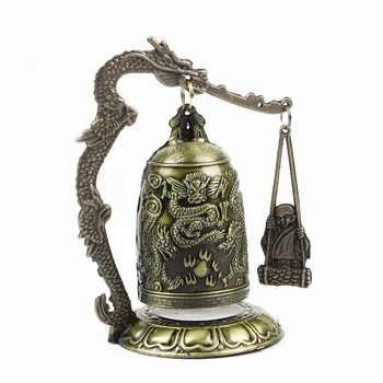 klasické bronzová socha zámok mních dragon vplyv bell môže krúžok dragon kyvadlo kus geomantic dekorácie, remeselné v roku 2019